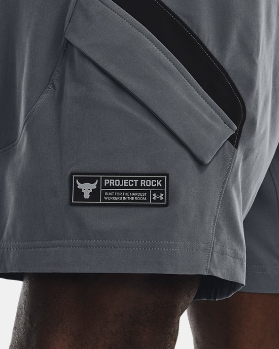 Men's Project Rock Unstoppable Shorts, Gray, pdpMainDesktop image number 4